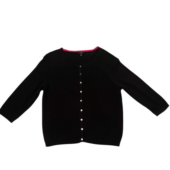 Talbots Pima Cotton Textured Cardigan - Picture 2 of 6